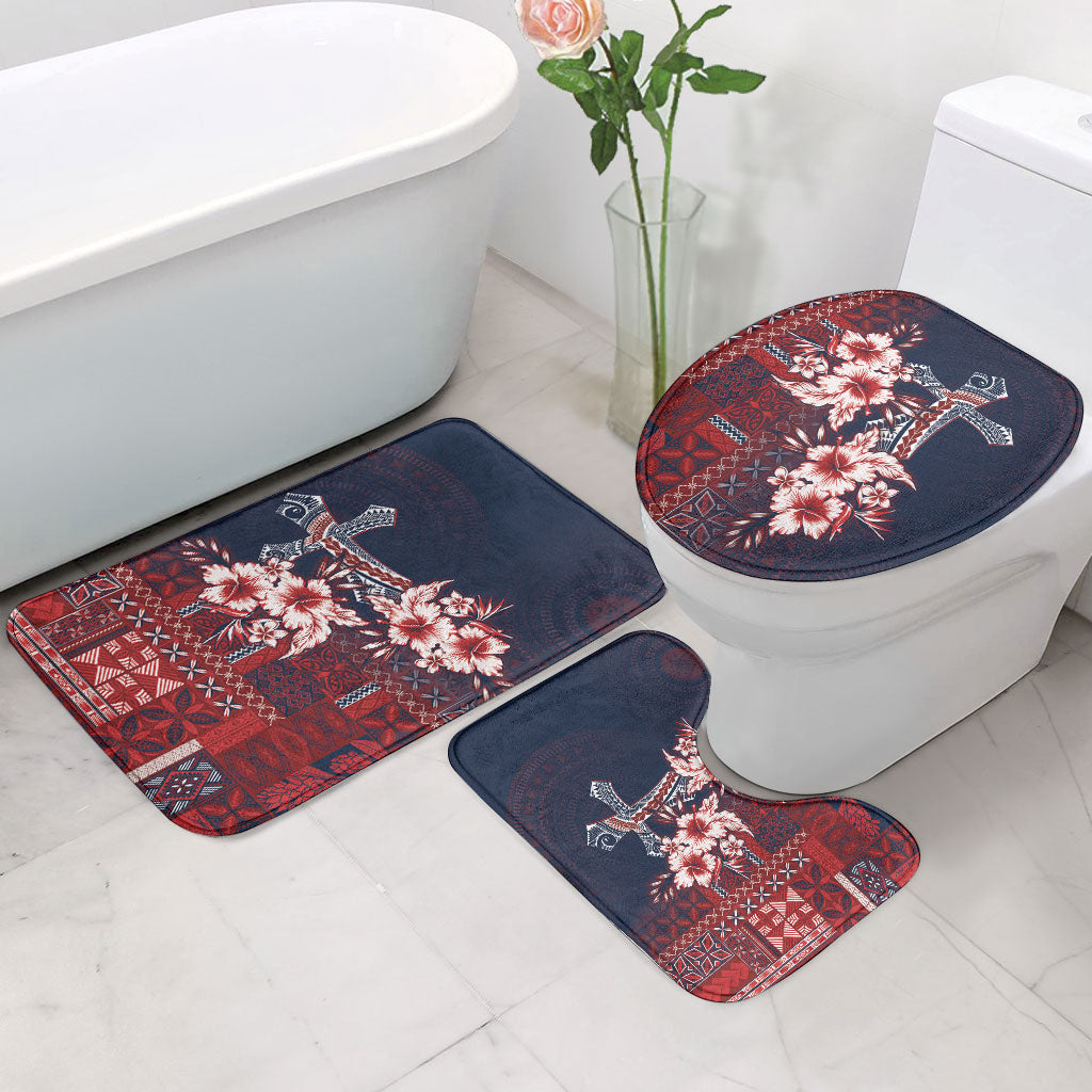 Samoa AIGA Mamanu Siapo Malu Motifs Bathroom Set Flag Color