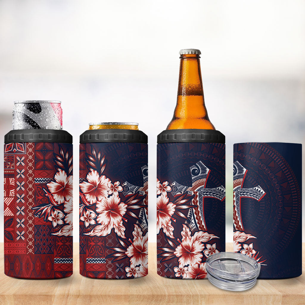 Samoa AIGA Mamanu Siapo Malu Motifs 4 in 1 Can Cooler Tumbler Flag Color