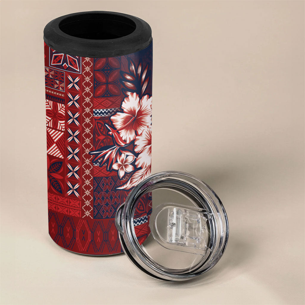 Samoa AIGA Mamanu Siapo Malu Motifs 4 in 1 Can Cooler Tumbler Flag Color