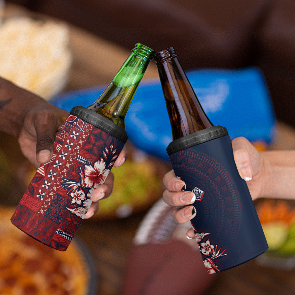 Samoa AIGA Mamanu Siapo Malu Motifs 4 in 1 Can Cooler Tumbler Flag Color