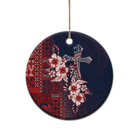 Samoa AIGA Mamanu Siapo Malu Motifs Ceramic Ornament Flag Color