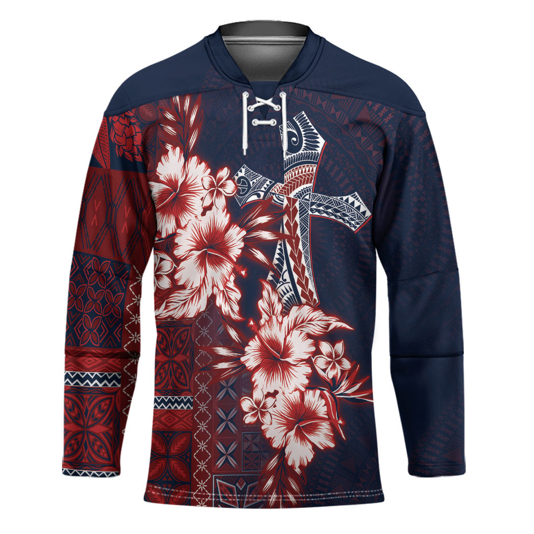 Samoa AIGA Mamanu Siapo Malu Motifs Hockey Jersey Flag Color