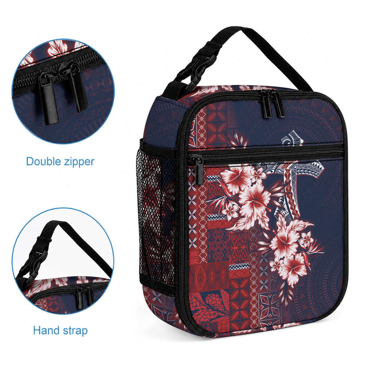 Samoa AIGA Mamanu Siapo Malu Motifs Lunch Bag Flag Color