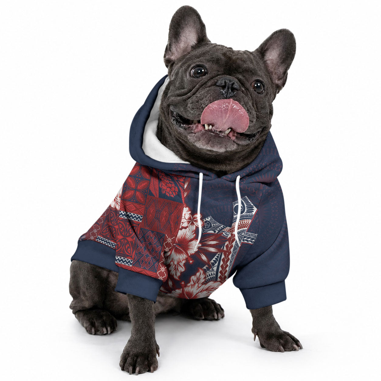 Samoa AIGA Mamanu Siapo Malu Motifs Pet Hoodie Flag Color
