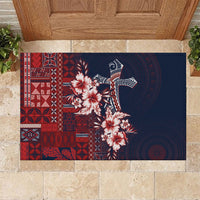 Samoa AIGA Mamanu Siapo Malu Motifs Rubber Doormat Flag Color