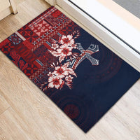 Samoa AIGA Mamanu Siapo Malu Motifs Rubber Doormat Flag Color