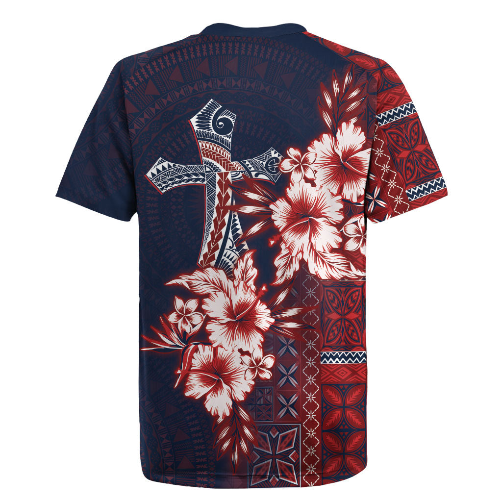 Samoa AIGA Mamanu Siapo Malu Motifs Rugby Jersey Flag Color