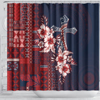 Samoa AIGA Mamanu Siapo Malu Motifs Shower Curtain Flag Color