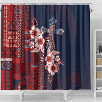 Samoa AIGA Mamanu Siapo Malu Motifs Shower Curtain Flag Color