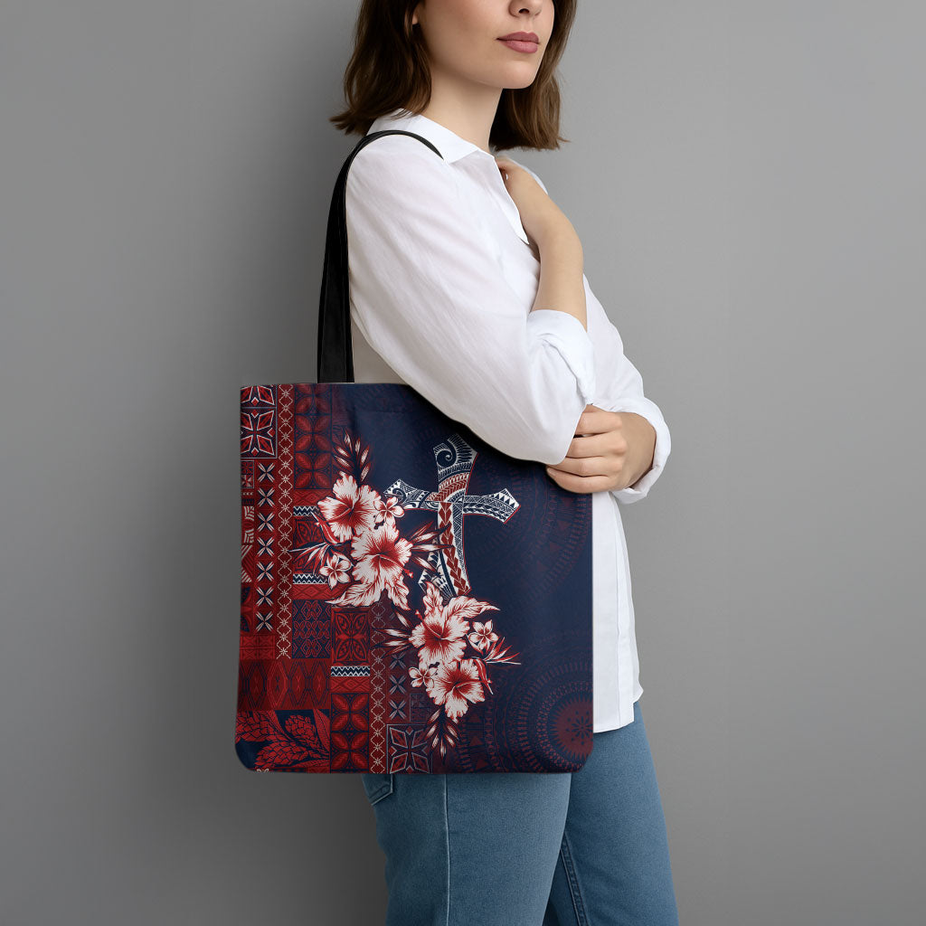 Samoa AIGA Mamanu Siapo Malu Motifs Tote Bag Flag Color