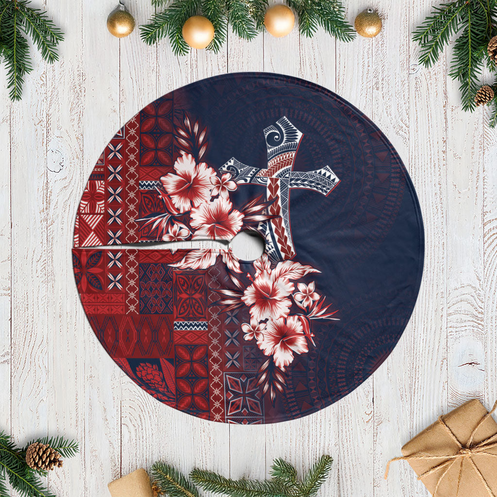 Samoa AIGA Mamanu Siapo Malu Motifs Tree Skirt Flag Color