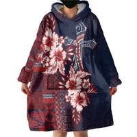 Samoa AIGA Mamanu Siapo Malu Motifs Wearable Blanket Hoodie Flag Color