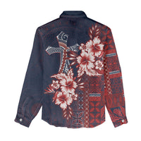 Samoa AIGA Mamanu Siapo Malu Motifs Women Casual Shirt Flag Color