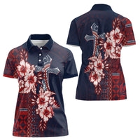 Samoa AIGA Mamanu Siapo Malu Motifs Women Polo Shirt Flag Color