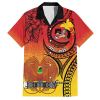 Papua New Guinea 50 Years Family Matching Off The Shoulder Long Sleeve Dress and Hawaiian Shirt Motuan Motifs LT7 Dad's Shirt - Short Sleeve Colorful - Polynesian Pride
