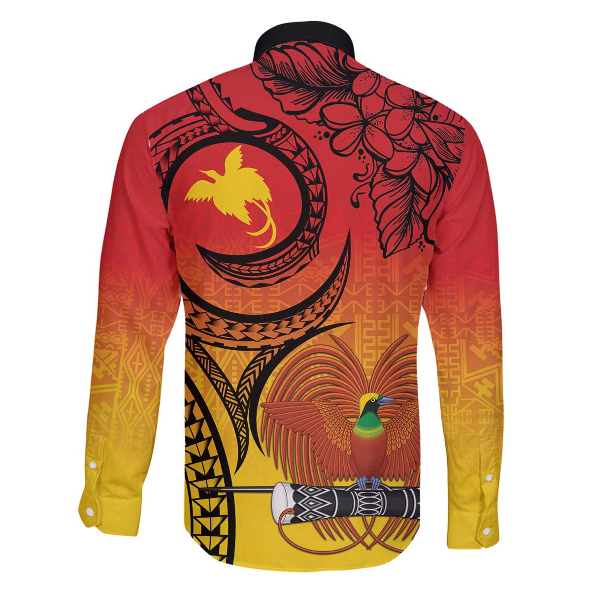 Papua New Guinea 50 Years Family Matching Off The Shoulder Long Sleeve Dress and Hawaiian Shirt Motuan Motifs LT7 - Polynesian Pride