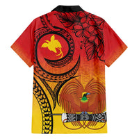 Papua New Guinea 50 Years Family Matching Off Shoulder Short Dress and Hawaiian Shirt Motuan Motifs LT7 - Polynesian Pride