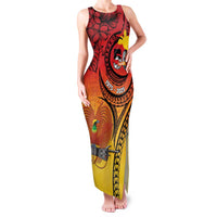 Papua New Guinea 50 Years Family Matching Tank Maxi Dress and Hawaiian Shirt Motuan Motifs LT7 Mom's Dress Colorful - Polynesian Pride