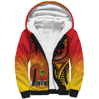 Papua New Guinea 50 Years Sherpa Hoodie Motuan Motifs LT7 Unisex Colorful - Polynesian Pride