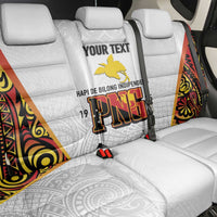 Personalized Papua New Guinea Back Car Seat Cover Hapi De bilong Indipendens PNG LT7 - Polynesian Pride