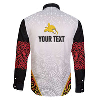 Personalized Papua New Guinea Family Matching Off The Shoulder Long Sleeve Dress and Hawaiian Shirt Hapi De bilong Indipendens PNG LT7 - Polynesian Pride