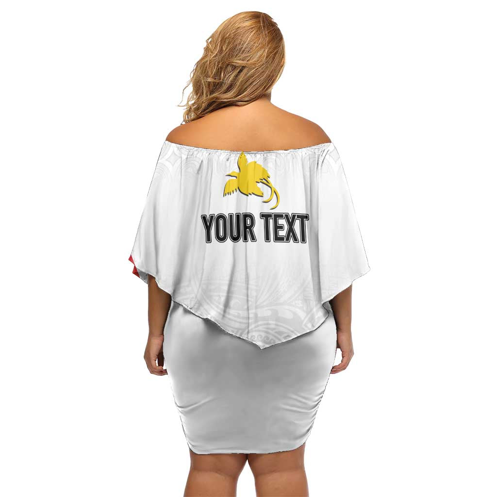 Personalized Papua New Guinea Family Matching Off Shoulder Short Dress and Hawaiian Shirt Hapi De bilong Indipendens PNG LT7 - Polynesian Pride