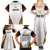 Personalized Papua New Guinea Family Matching Summer Maxi Dress and Hawaiian Shirt Hapi De bilong Indipendens PNG LT7 - Polynesian Pride