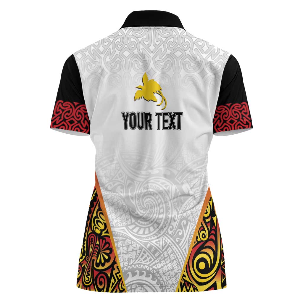 Personalized Papua New Guinea Women Polo Shirt Hapi De bilong Indipendens PNG
