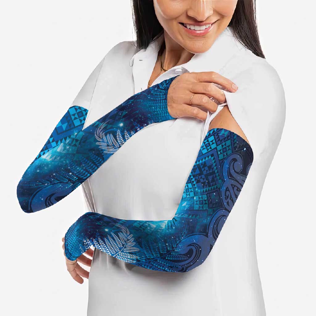 Aotearoa Taniko Matariki Arm Sleeves Cosmic Blue