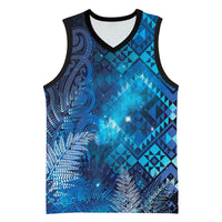 Aotearoa Taniko Matariki Basketball Jersey Cosmic Blue