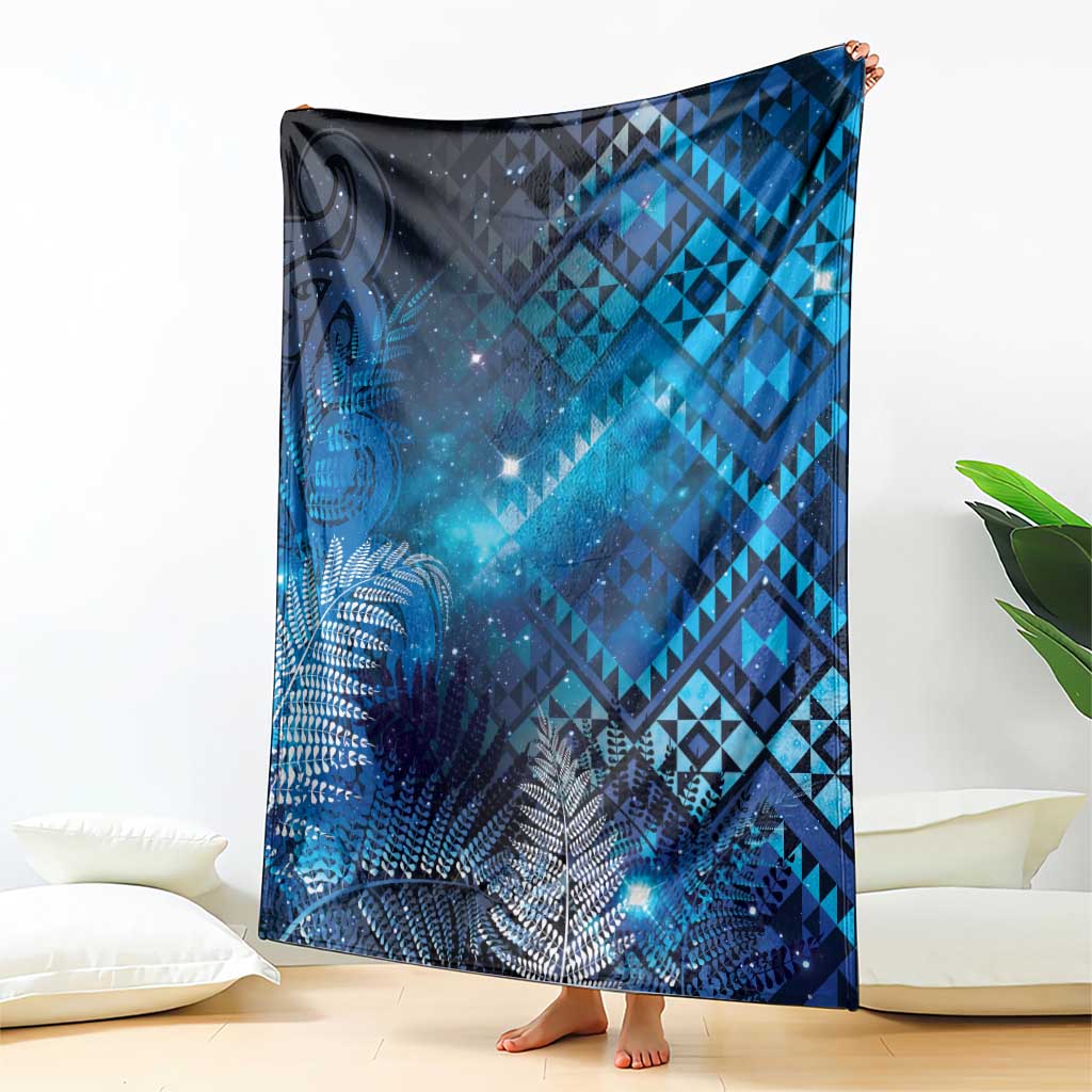 Aotearoa Taniko Matariki Blanket Cosmic Blue