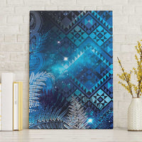 Aotearoa Taniko Matariki Canvas Wall Art Cosmic Blue