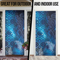 Aotearoa Taniko Matariki Door Cover Cosmic Blue
