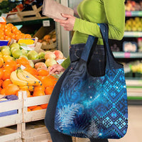 Aotearoa Taniko Matariki Grocery Bag Cosmic Blue