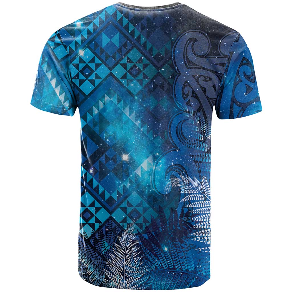 Aotearoa Taniko Matariki T Shirt Cosmic Blue