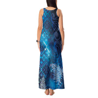 Aotearoa Taniko Matariki Tank Maxi Dress Cosmic Blue