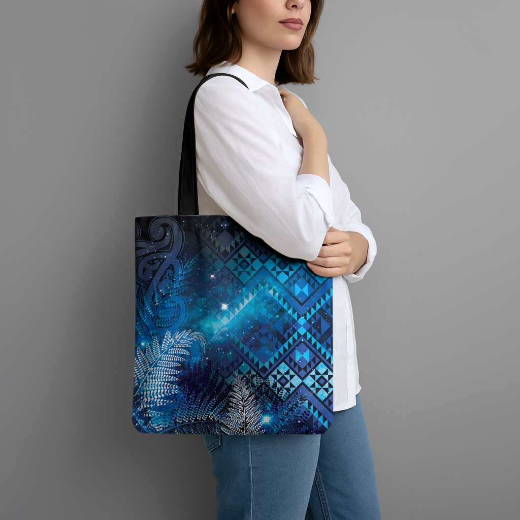 Aotearoa Taniko Matariki Tote Bag Cosmic Blue