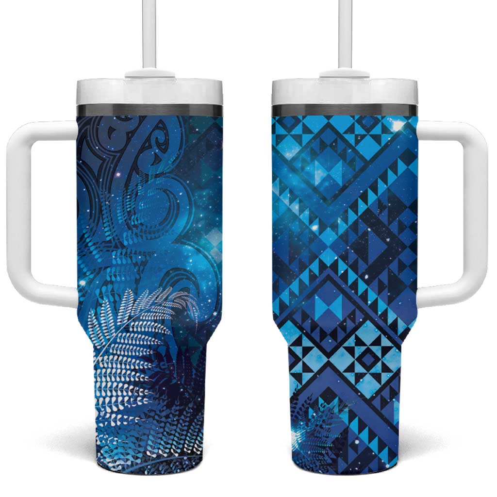 Aotearoa Taniko Matariki Tumbler With Handle Cosmic Blue