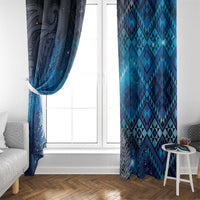 Aotearoa Taniko Matariki Window Curtain Cosmic Blue