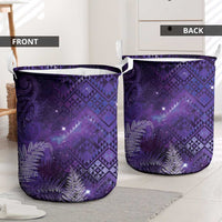 Aotearoa Taniko Matariki Laundry Basket Cosmic Violet