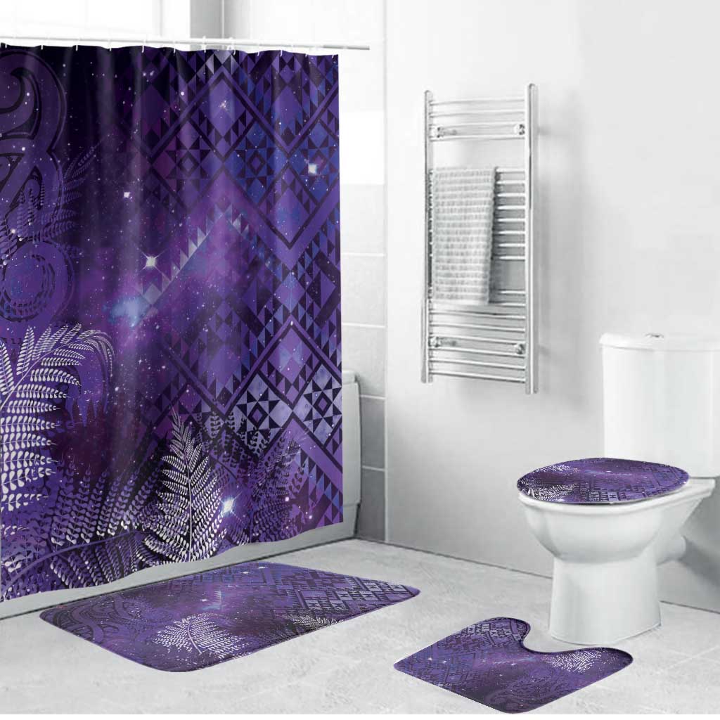 Aotearoa Taniko Matariki Bathroom Set Cosmic Violet