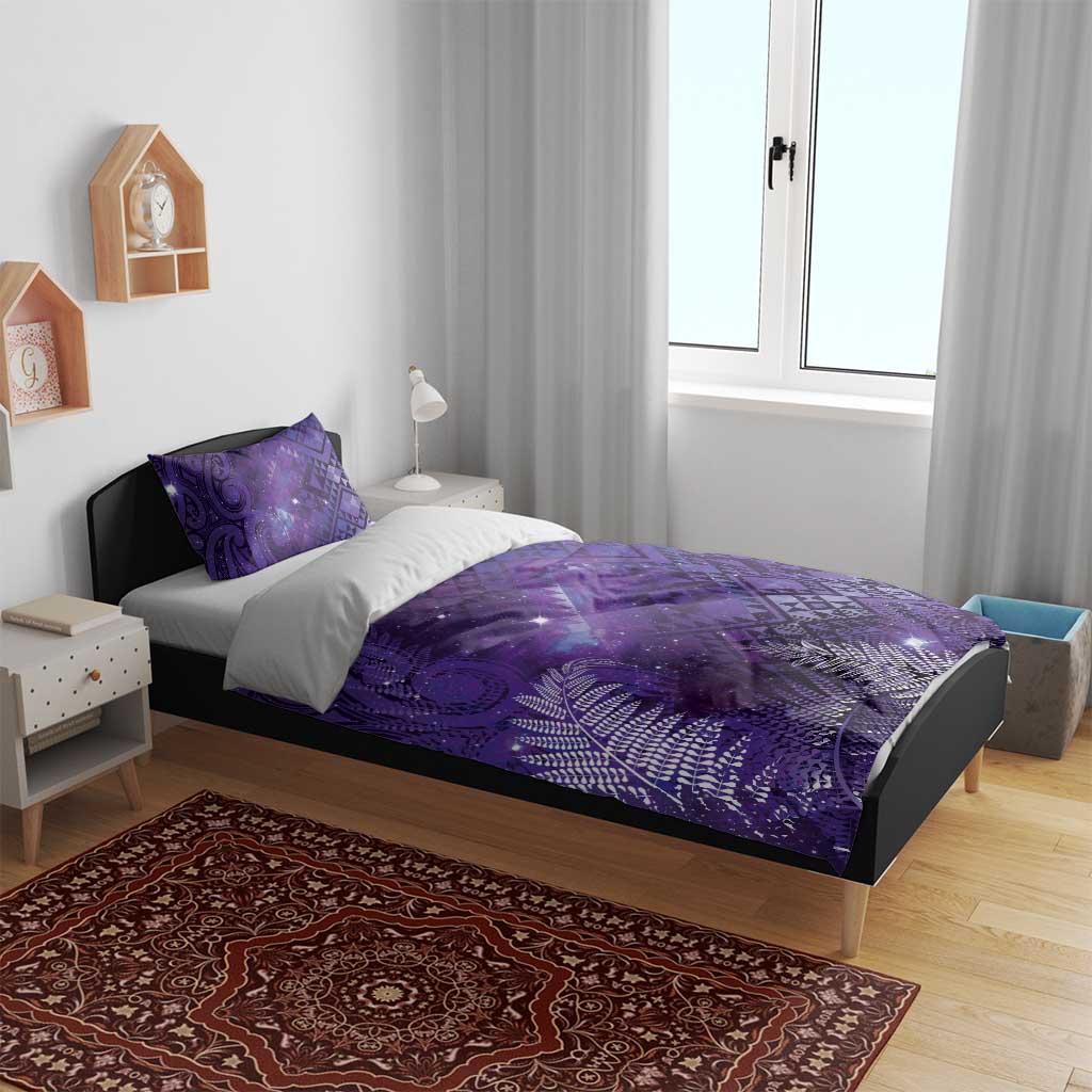 Aotearoa Taniko Matariki Bedding Set Cosmic Violet