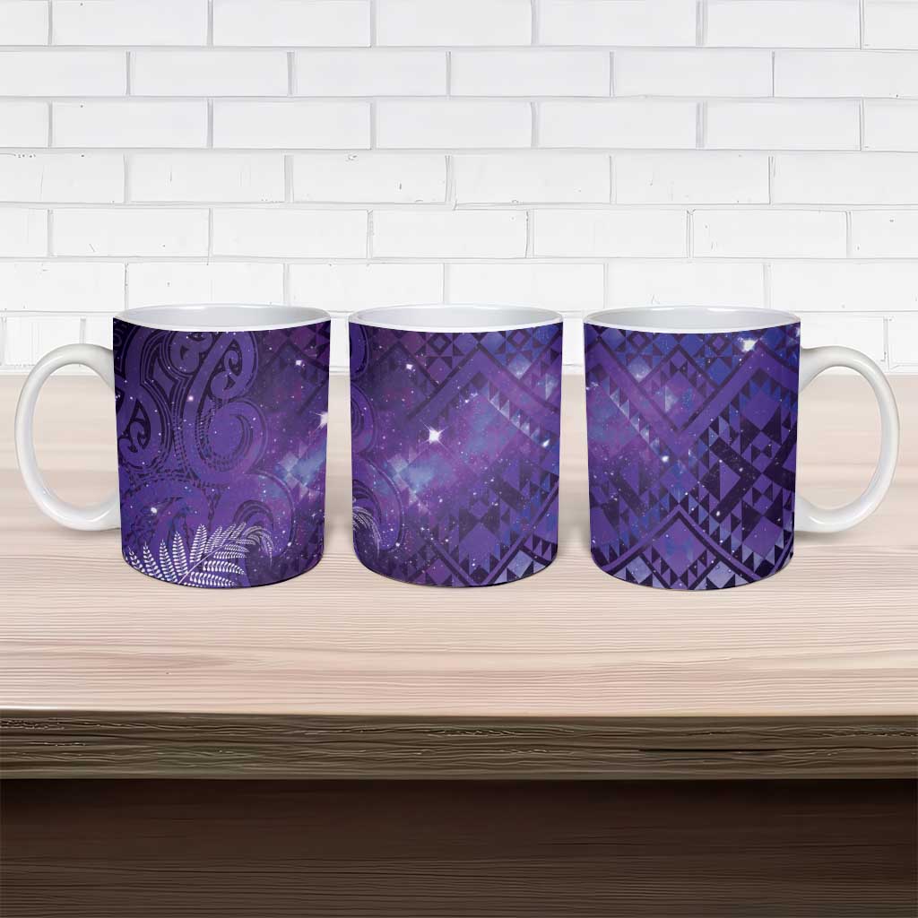 Aotearoa Taniko Matariki Ceramic Mug Cosmic Violet