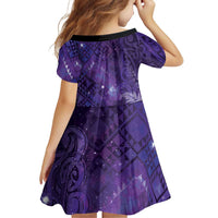 Aotearoa Taniko Matariki Family Matching Mermaid Dress and Hawaiian Shirt Cosmic Violet LT7 - Polynesian Pride