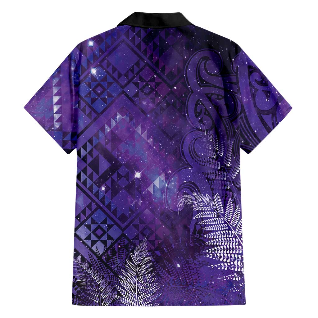 Aotearoa Taniko Matariki Family Matching Mermaid Dress and Hawaiian Shirt Cosmic Violet LT7 - Polynesian Pride
