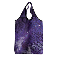 Aotearoa Taniko Matariki Grocery Bag Cosmic Violet
