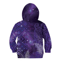 Aotearoa Taniko Matariki Kid Hoodie Cosmic Violet