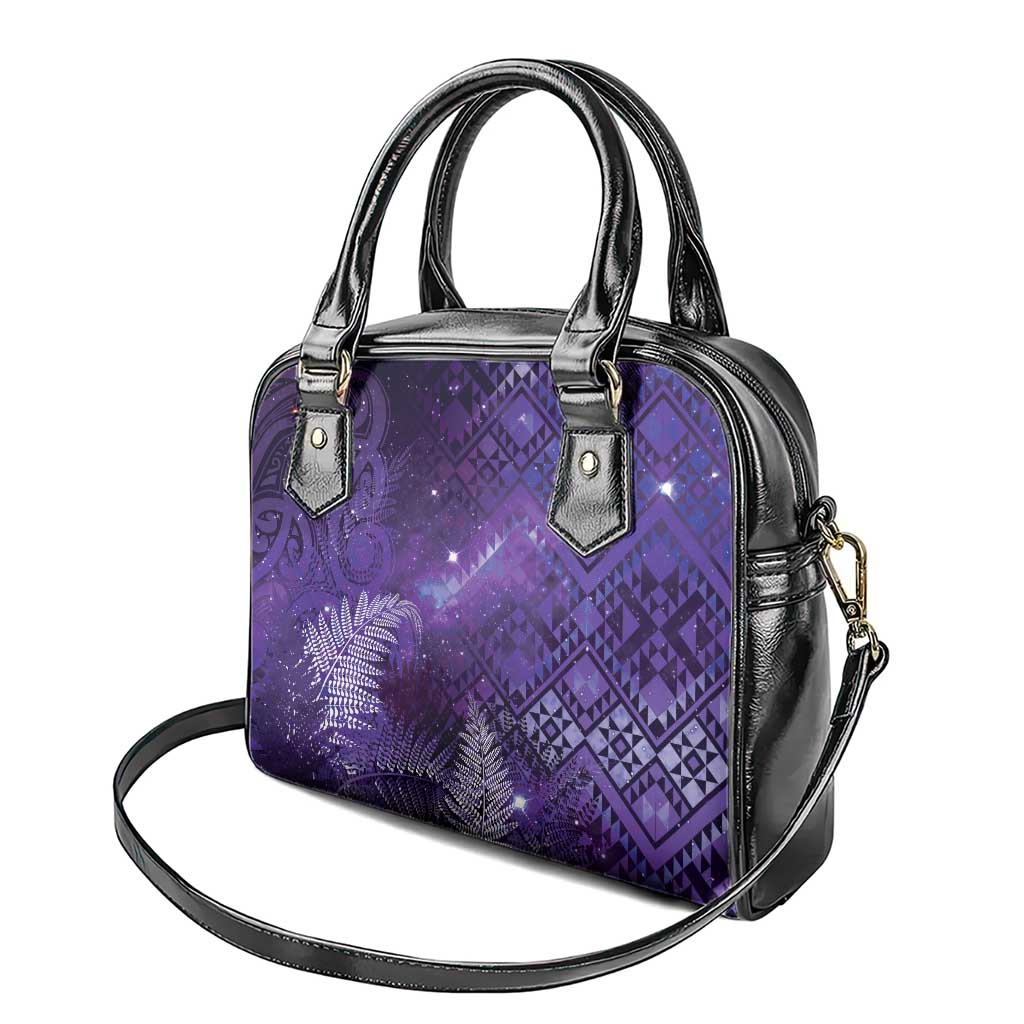 Aotearoa Taniko Matariki Shoulder Handbag Cosmic Violet
