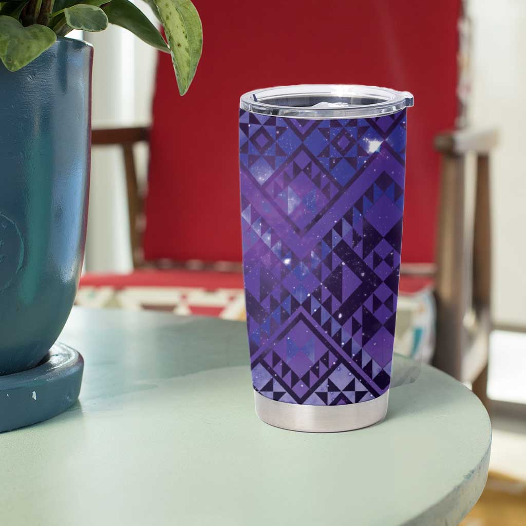 Aotearoa Taniko Matariki Tumbler Cup Cosmic Violet