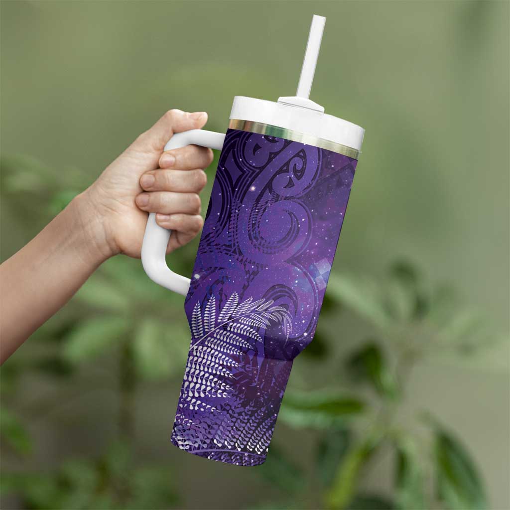 Aotearoa Taniko Matariki Tumbler With Handle Cosmic Violet